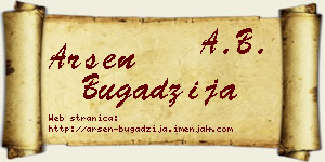 Arsen Bugadžija vizit kartica